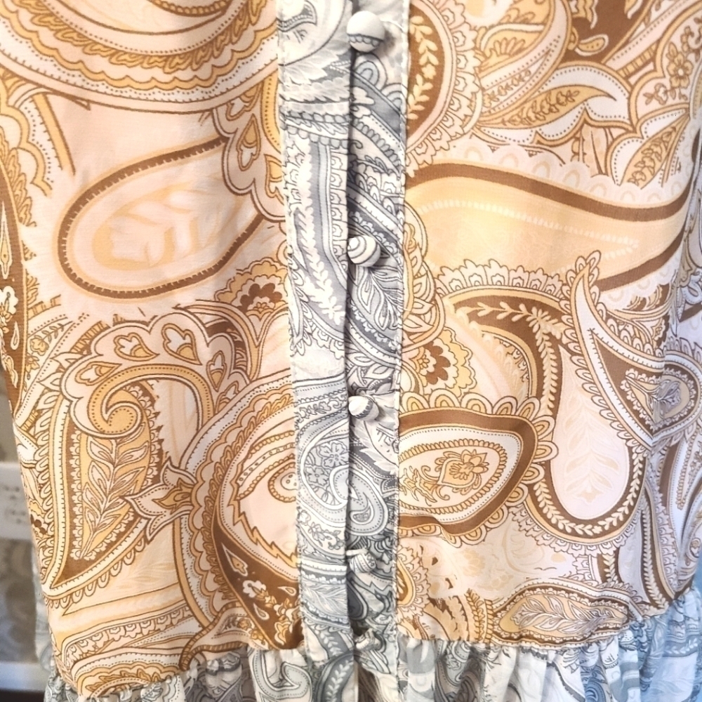 Laundry by Shelli Segal Ciffon Floral Paisley Design L/S Stylish Dress S… - Picture 4 of 7